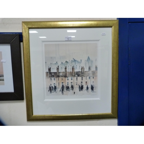 12 - Sue Howells'To Market To Market...', limited edition Lowry-style print, signed, no. 47/195, and a su... 