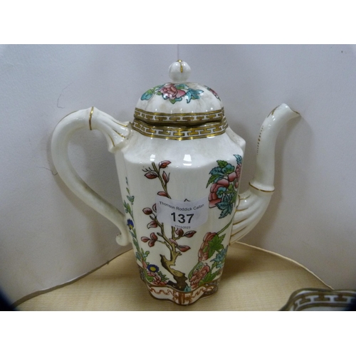 137 - Coalport 'Indian Tree' pattern coffee set.  (22)