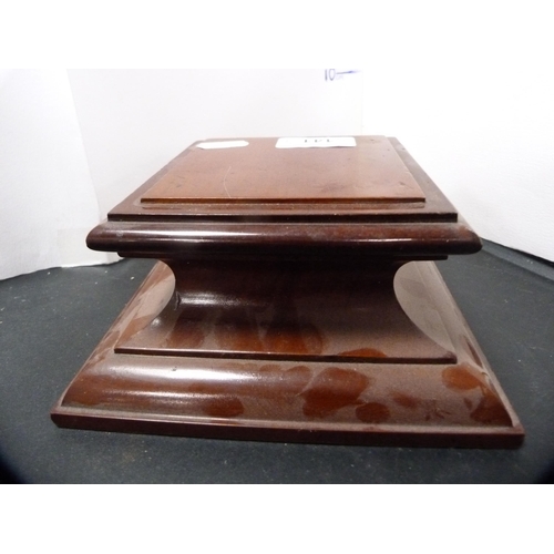 141 - Three vase stands and a carved tray.  (4)