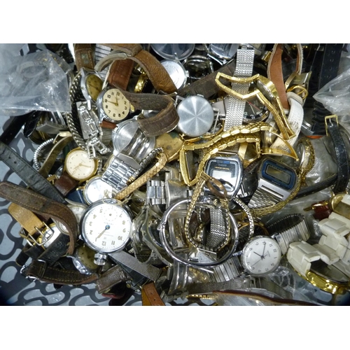 148 - Collection of watch and pocket watch parts, cases, straps, Oris accessory boxes etc.