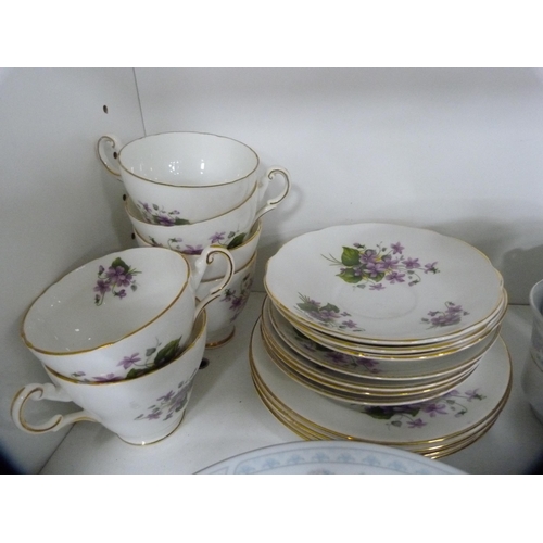 159 - Miscellaneous teawares to include Crown Ming, Wedgwood green Jasper ware, Carlton Ware cup etc (one ... 