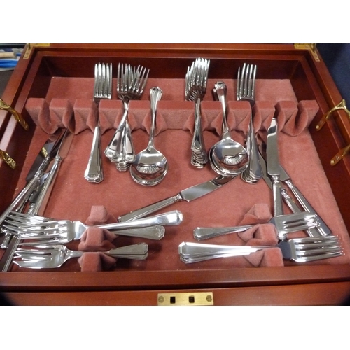 18 - Arthur Price canteen of stainless steel cutlery for twelve.