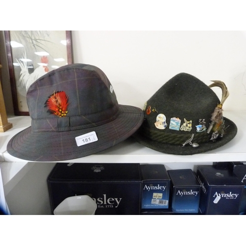 181 - Two gents' hats.  (2)