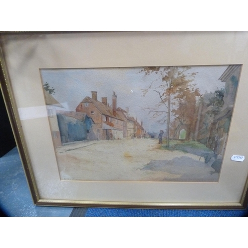 20 - Group of pictures to include an oil on board by Winifred Mackie Smith of a country road scene, anoth... 