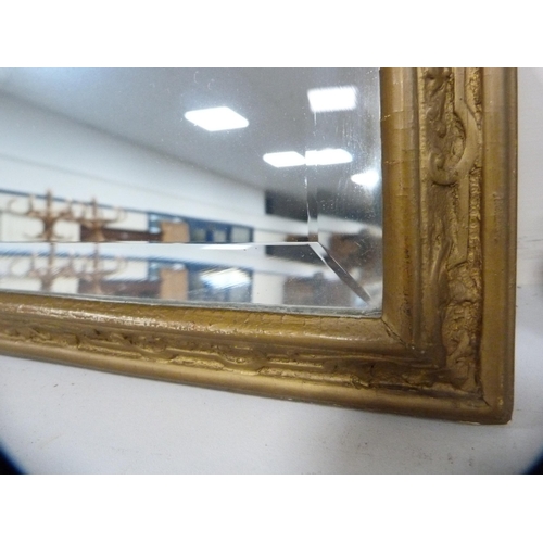 201 - Victorian-style gilt wall mirror.