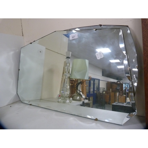 207 - Two unframed wall mirrors.  (2)