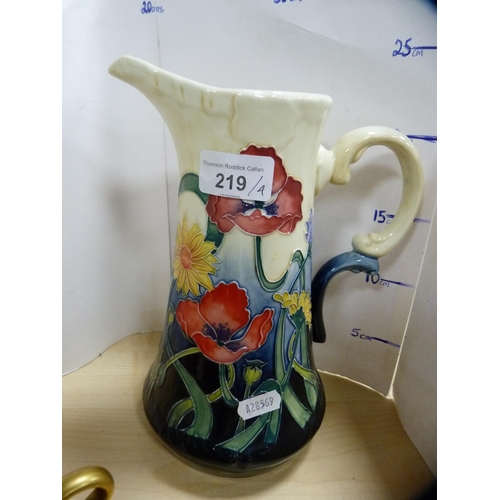 219 - Old Tupton Ware jug with tube line decoration, Carlton Ware 'Rouge Royale' twin-handled vase, Old Tu... 