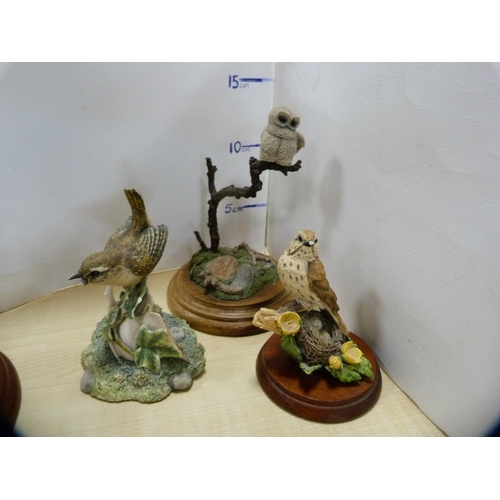 233 - Group of animal figures to include examples by Border Fine Arts, birds, mouse, barn owl etc.