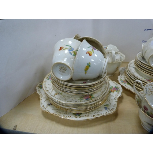 237 - Heathcote tea set with floral decoration, for twelve.