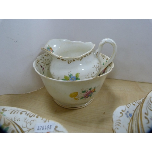 237 - Heathcote tea set with floral decoration, for twelve.