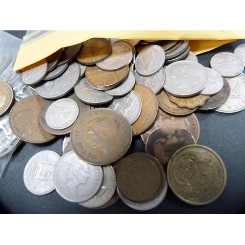 294 - Coinage to include pre 1947 British coins, Nelson medal, Victorian copper pennies etc.