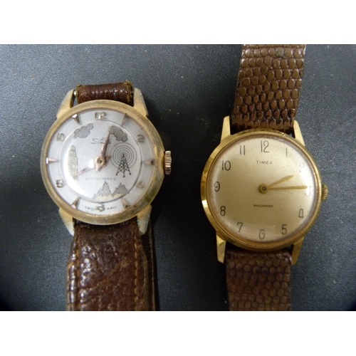 317 - Gents' manual wind and automatic wristwatches to include Majex 15 jewels, Sibel, Timex etc.  (7... 