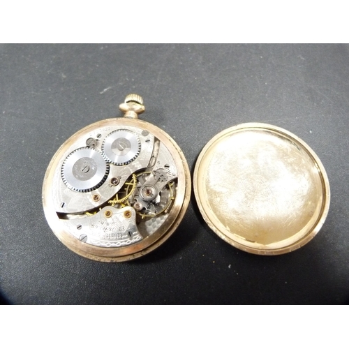 324 - Antique Waltham rolled gold open face pocket watch.