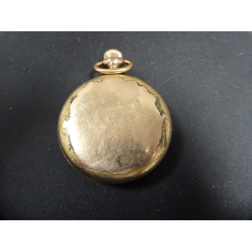 326 - Waltham rolled gold hunter pocket watch (lacking glass dial cover) and an Elgin rolled gold open fac... 