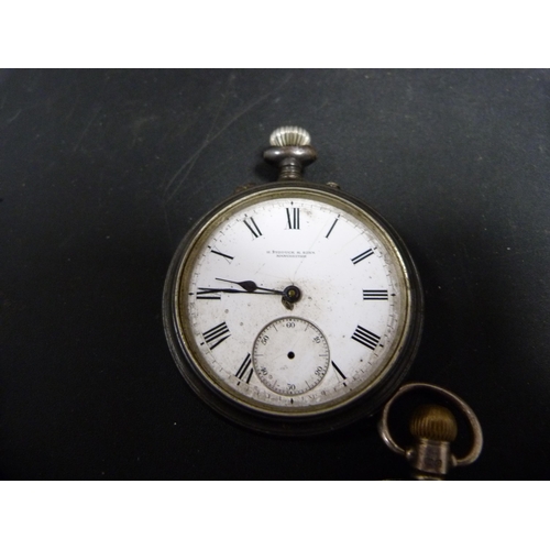 331 - Three Victorian pocket watch movements and parts to include a silver-cased open face case and two ot... 