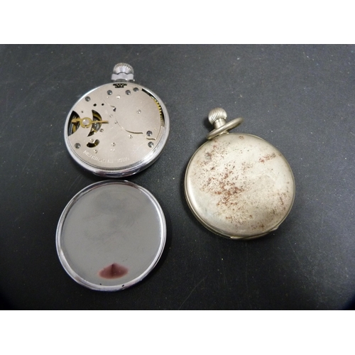 337 - Three Smith's pocket watches to include Smith's Empire, and a Roamer pocket watch.  (4)