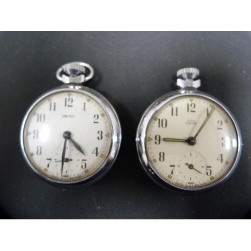 337 - Three Smith's pocket watches to include Smith's Empire, and a Roamer pocket watch.  (4)