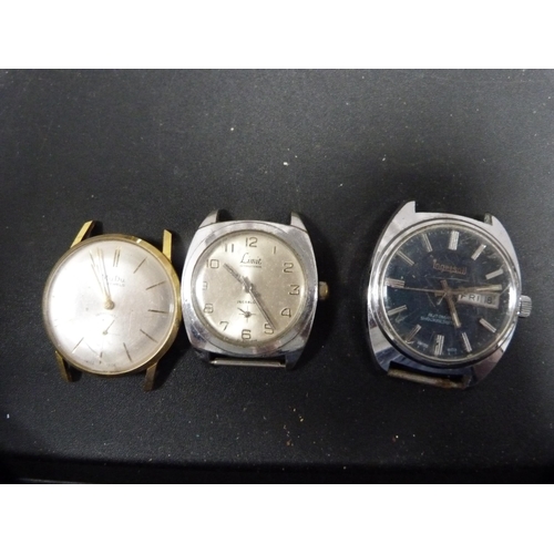 341 - Assorted watch heads to include Gloriosa 17 jewel automatic, Envoy antimagnetic, Omnta Deluxe etc., ... 