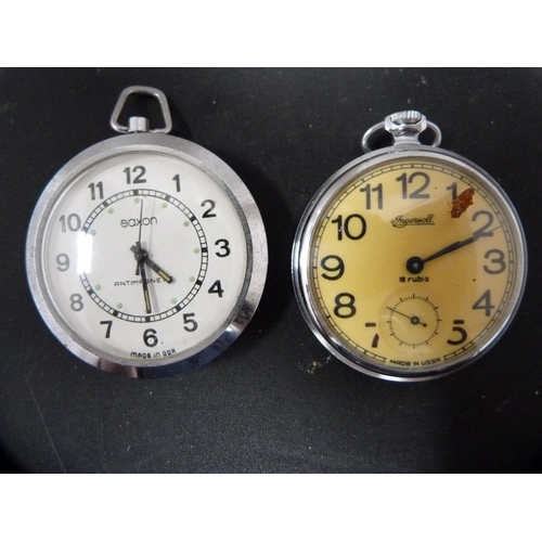 343 - Assorted pocket watches to include Railway Timekeeper, Kienzle antimagnetic (lacking hand to the sub... 