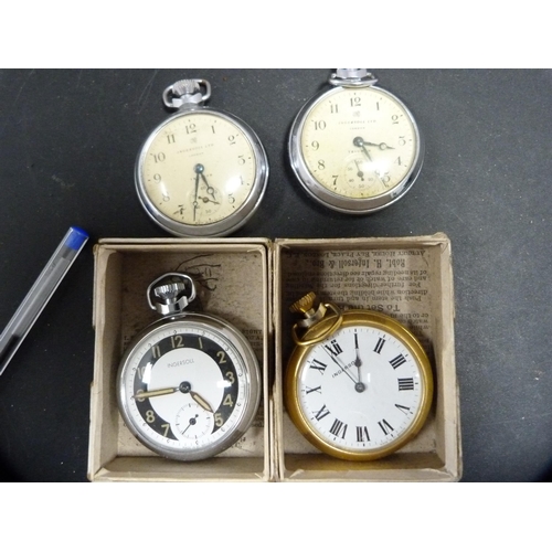 345 - Four Ingersoll pocket watches to include two boxed examples.  (4)