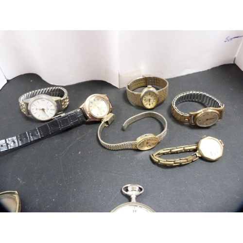 346 - Bag containing a large quantity of manual wind and automatic watch parts, movements, pocket watch pa... 