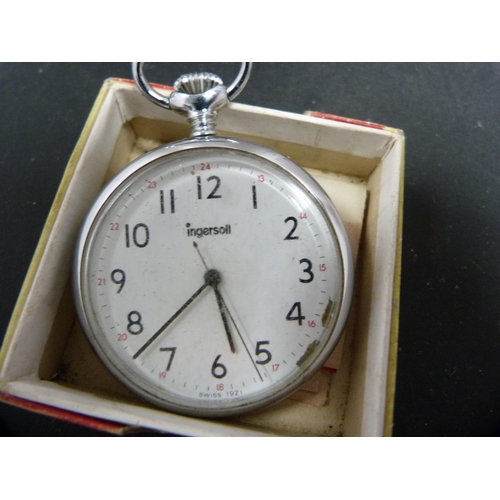 351 - Five Ingersoll pocket watches to include a boxed Triumph example.  (5)