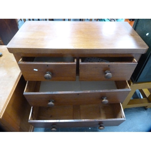 364 - Victorian mahogany chest of two short and three long drawers.