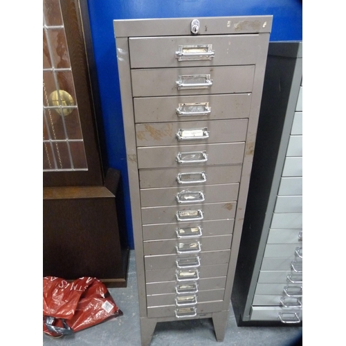 367 - Two metal filing cabinets to include an example by Bisley.