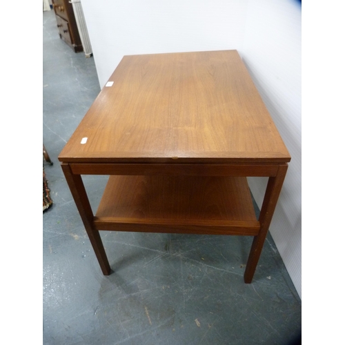 382 - Retro Danish teak two-tier occasional table.