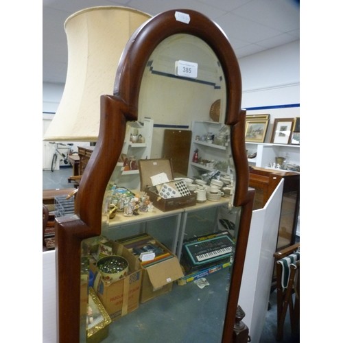 385 - Mahogany cheval mirror.