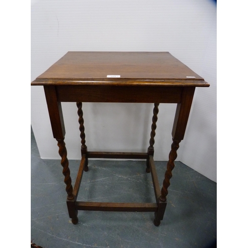 389 - Valet stand, wine rack, oak occasional table and a sewing cabinet.  (4)