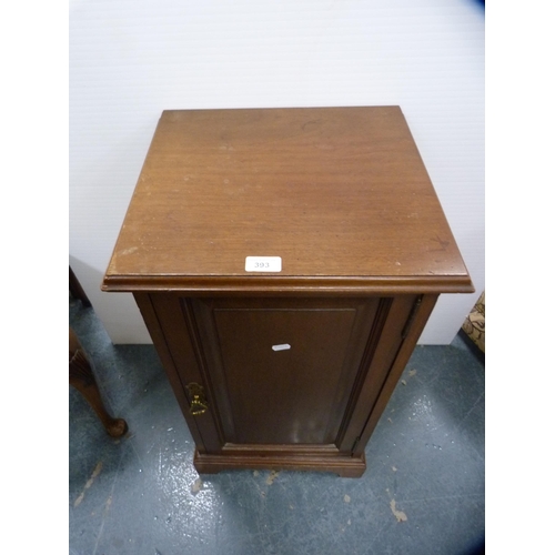 393 - Mahogany bedside cupboard.