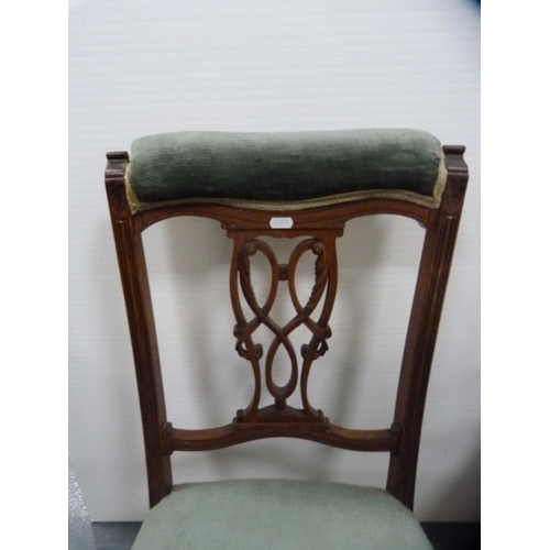 394 - Set of four parlour chairs with serpentine fronts and stuff-over seats, and a similar nursing chair.... 