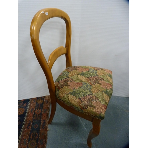 400 - Pair of farmhouse-style spindle-back kitchen chairs and a French-style side chair.  (3)