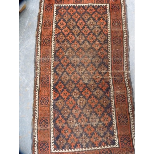 402 - Turkish Anatolian-style hand-knotted rug (worn).