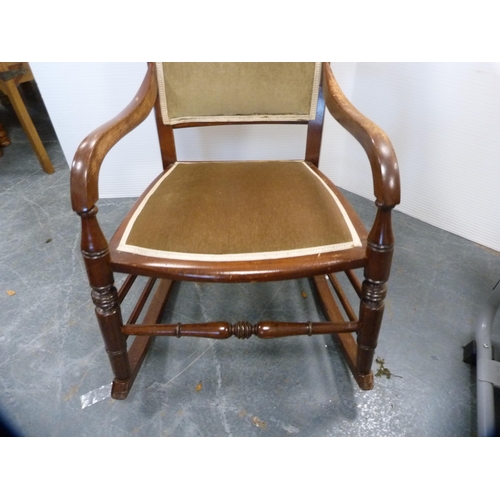 414 - Mahogany rocking chair.