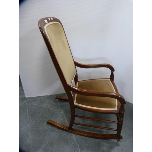 414 - Mahogany rocking chair.