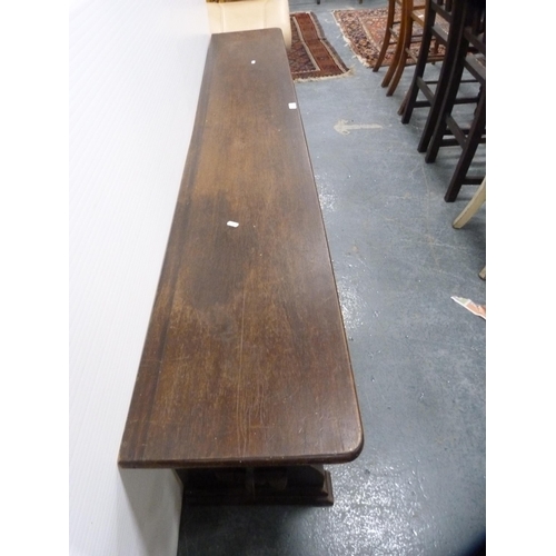 421 - Mahogany pew/bench.