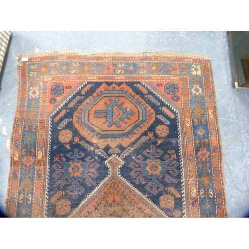 426 - Antique Turkish hand-knotted rug, Caucasian colours.