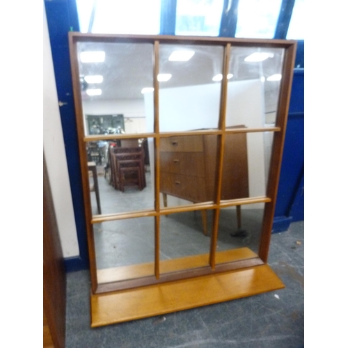 433 - Two retro teak chests of drawers, a similar wall mirror and an unframed wall mirror.  (4)