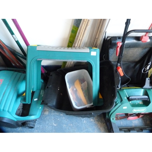 436 - Large quantity of garden tools and accessories to include lawnmowers, spades, pick, shears etc.