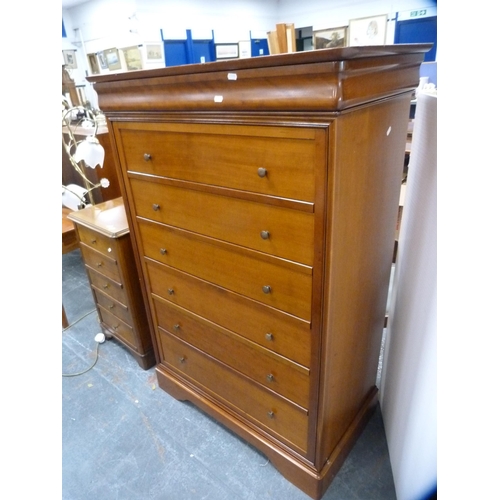 438 - Modern Grange cherrywood chest of six drawers.