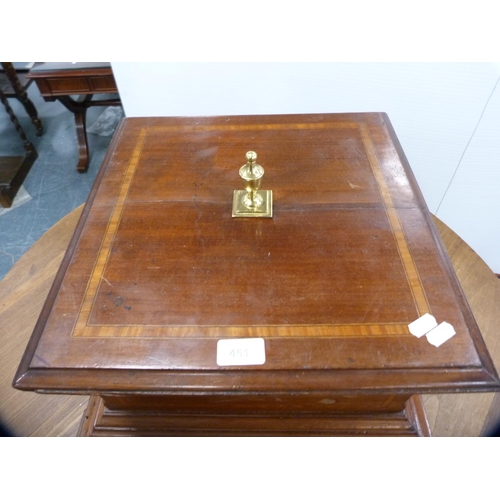 451 - 19th century converted inlaid mahogany box.