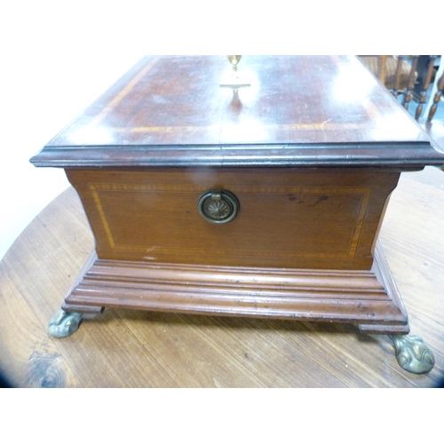 451 - 19th century converted inlaid mahogany box.