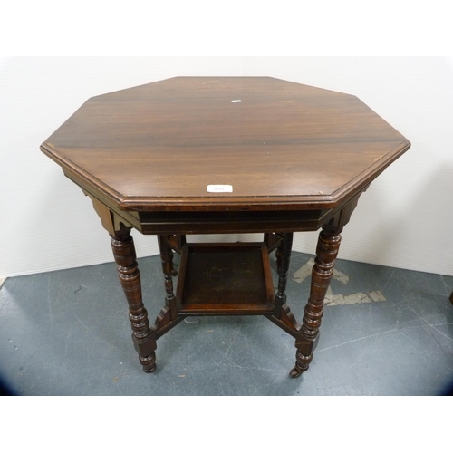 452 - Edwardian two-tier window table and a rectangular occasional table on barley twist supports.  (2)