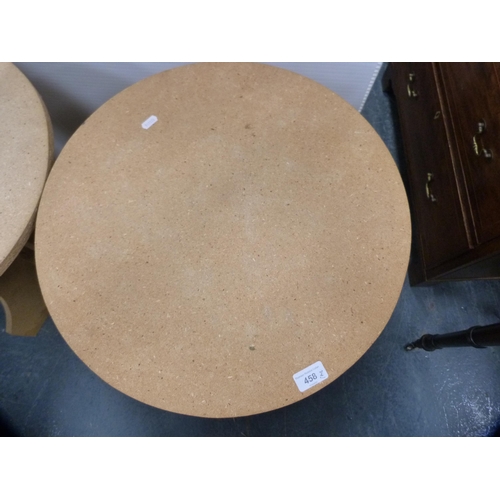 458 - Pair of modern chipboard pedestal tables.