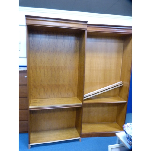 460 - Nine modern Louis Phillipe cherrywood modular bookcases, including adjustable shelves, fittings etc.