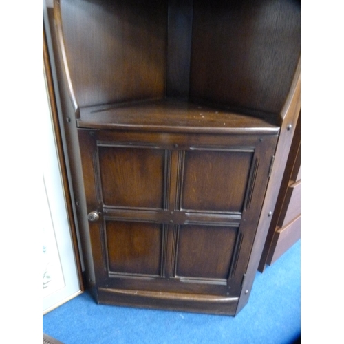 468 - Priory-style oak corner cabinet.