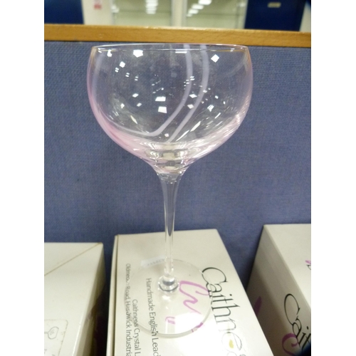 57 - Three boxed sets of Caithness Crystal wine glasses.  (3)