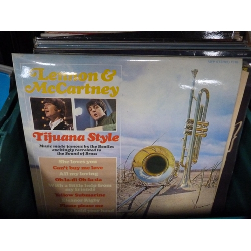 62 - Collection of assorted records to include easy listening, Herb Alpert, Larry Adler, Scottish dance b... 